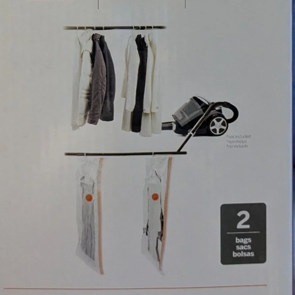 neatfreak!  Hanging vacuum storage bags